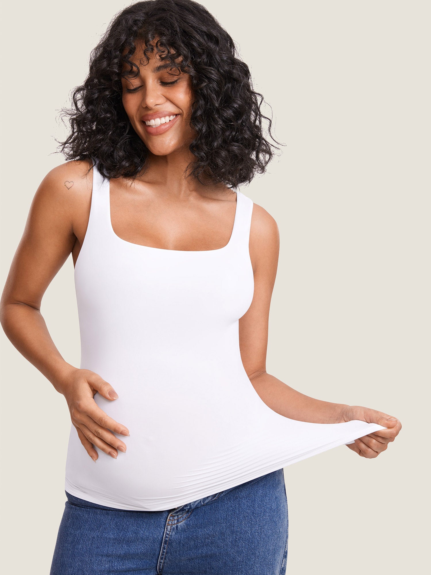 Inbarely® Square Neck Maternity Tank Top