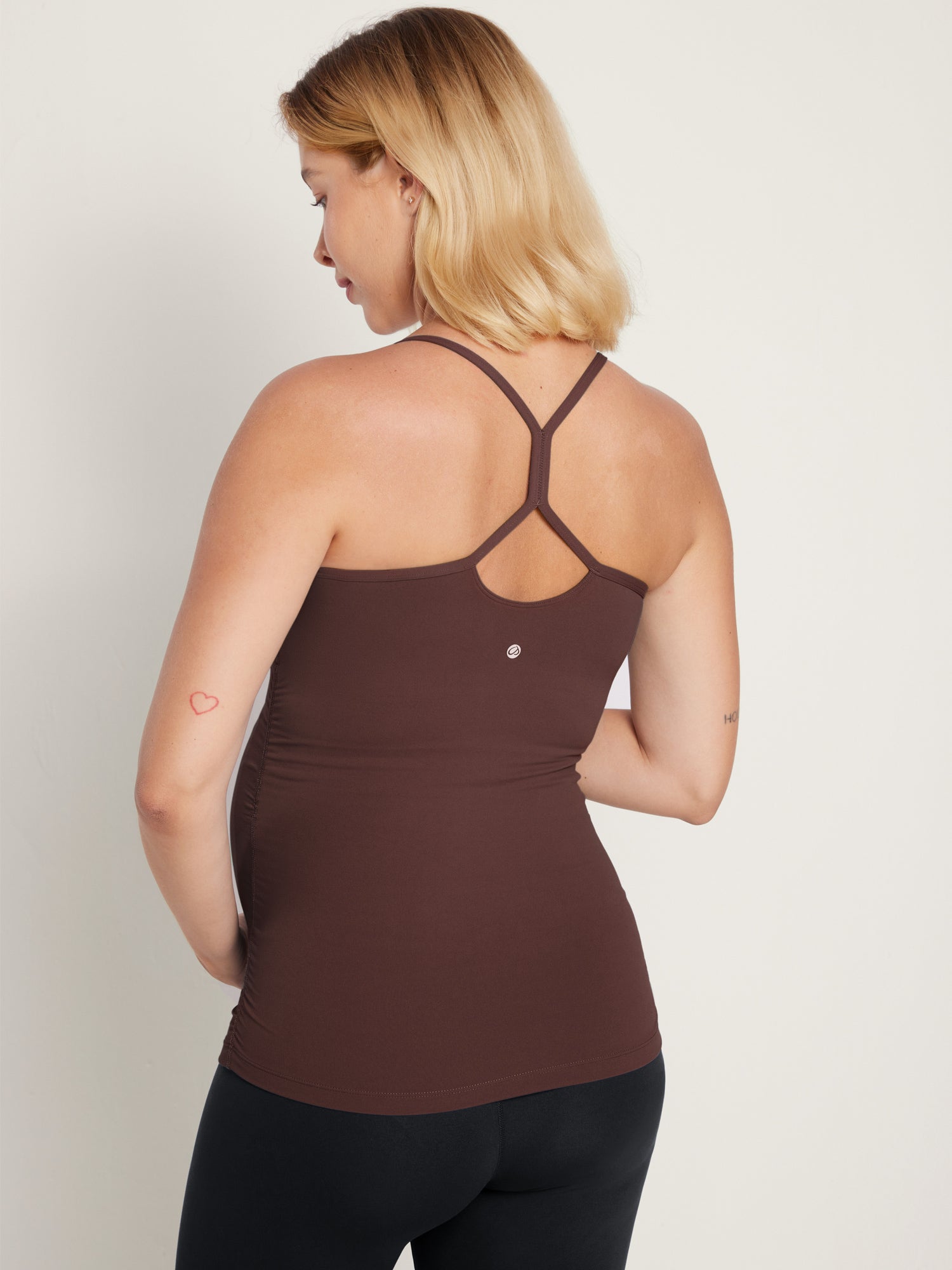 Natrelax® Y Back Maternity Tank - Ruched Sides